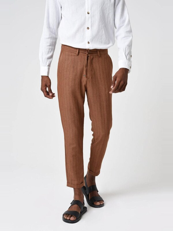 Antioch Chino kalhoty hnědá / černá