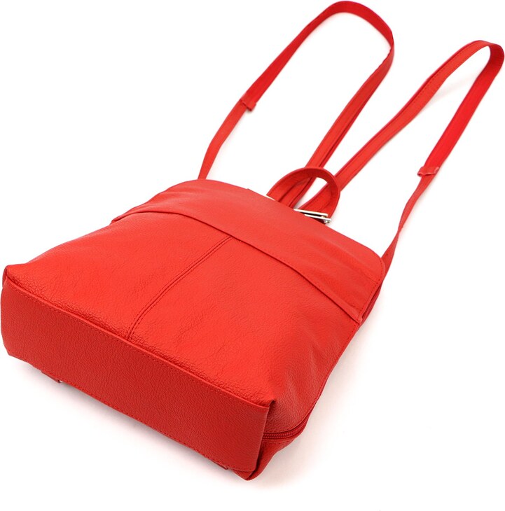 Dámský kožený batoh Voyager 517 červený