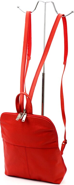 Dámský kožený batoh Voyager 517 červený