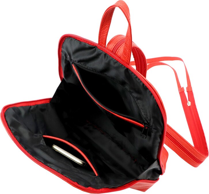 Dámský kožený batoh Voyager 517 červený