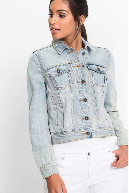 bonprix Džínová bunda modrá Žena