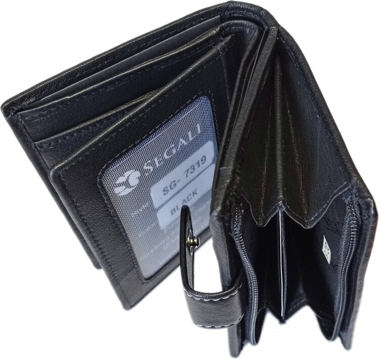 Segali SG-7319 dámská kožená peněženka černá