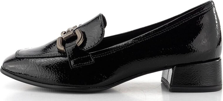 Tamaris mokasíny na podpatku black 1-24316-43