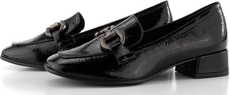 Tamaris mokasíny na podpatku black 1-24316-43