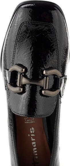 Tamaris mokasíny na podpatku black 1-24316-43