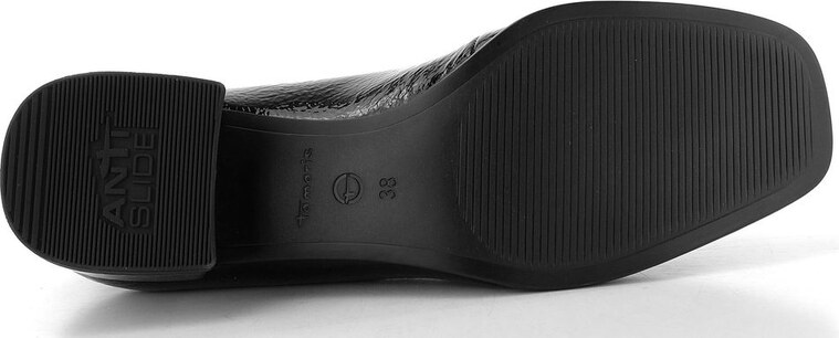 Tamaris mokasíny na podpatku black 1-24316-43