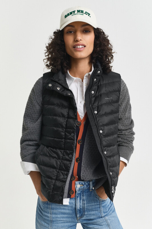 VESTA GANT LIGHT DOWN VEST BLACK