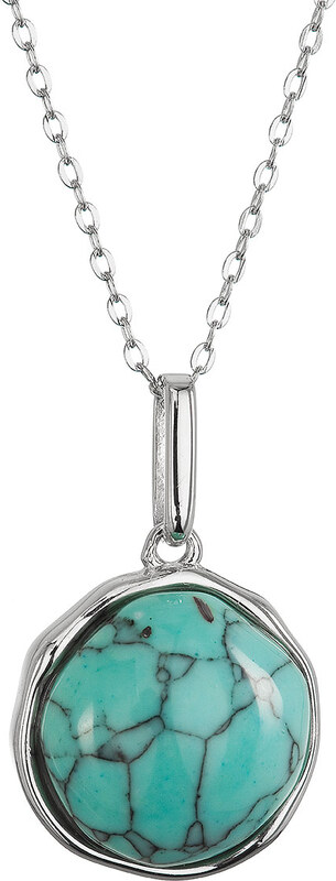 Stříbrný náhrdelník s tyrkysem 12162.3