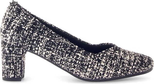 Nadčasové elegantní lodičky v černobílém designu Gabor 72.152.87 černá