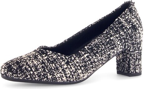 Nadčasové elegantní lodičky v černobílém designu Gabor 72.152.87 černá