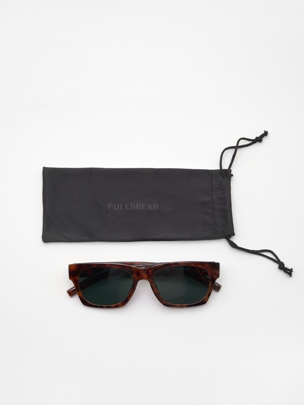 Pull&Bear Sluneční brýle koňaková / černá