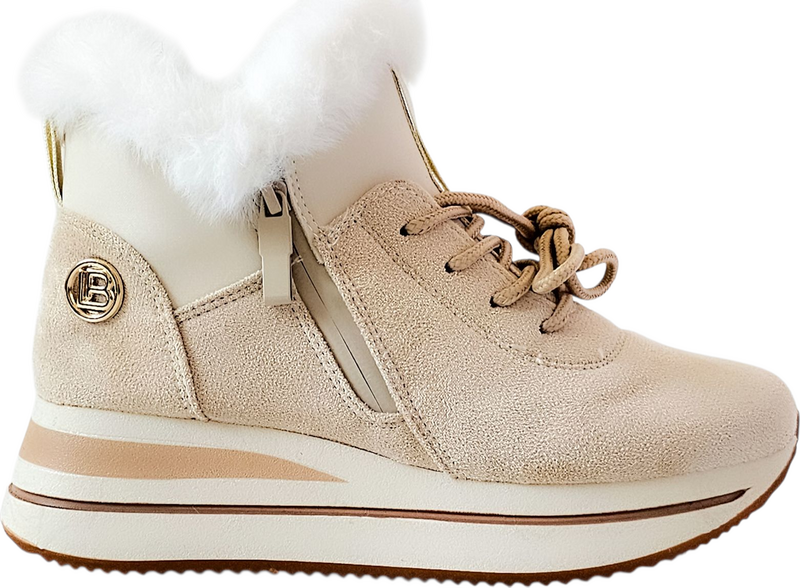 Zateplené tenisky Laura Biagiotti Micro Beige