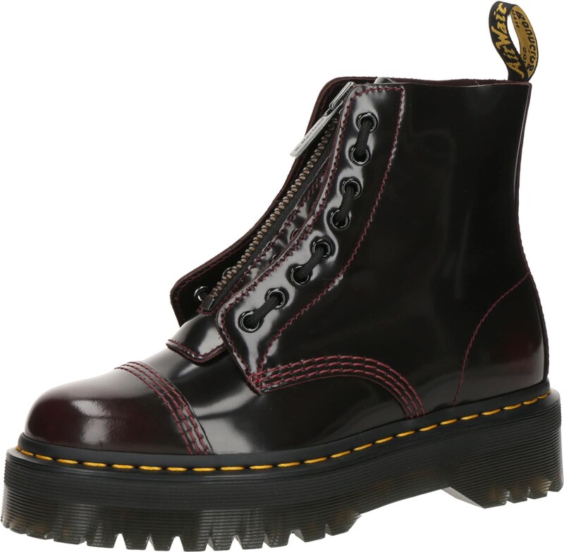 Dr. Martens Šněrovací kozačky 'Sinclair' vínově červená