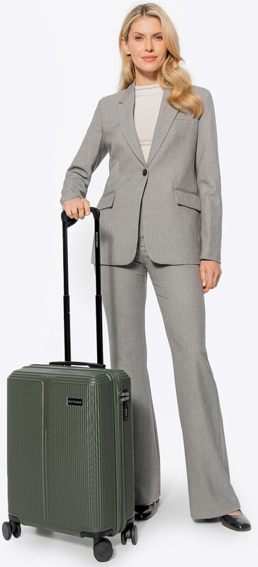 Wittchen Malý khaki kufr z ABS s jemnými pruhy