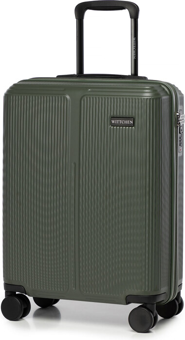 Wittchen Malý khaki kufr z ABS s jemnými pruhy