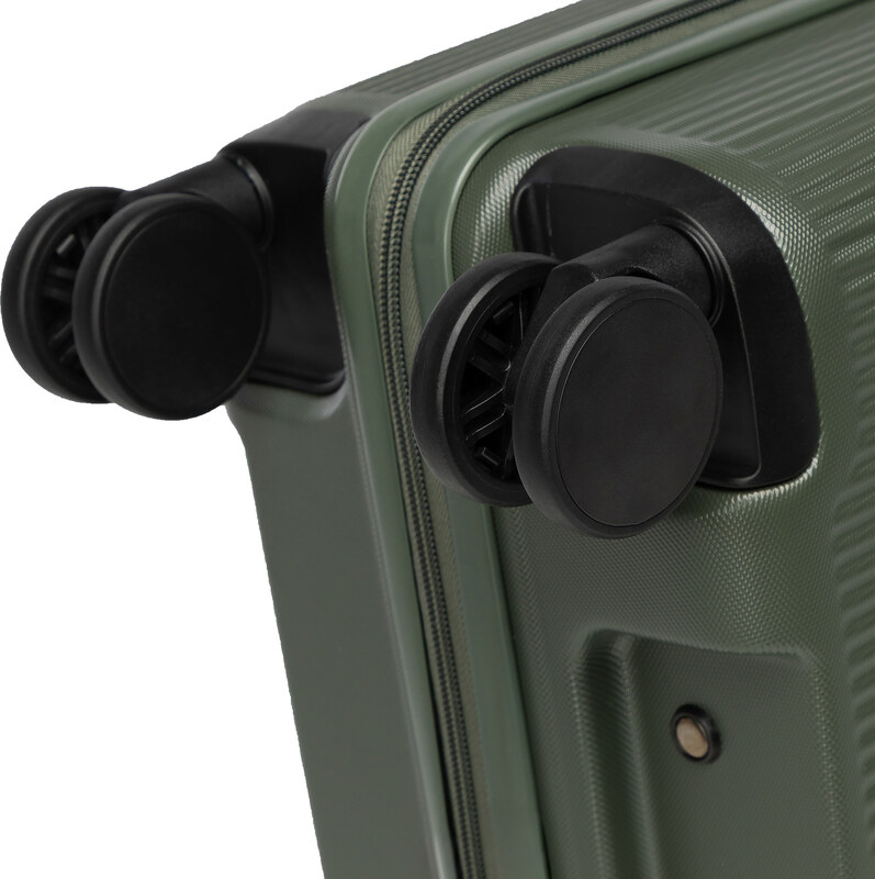 Wittchen Malý khaki kufr z ABS s jemnými pruhy