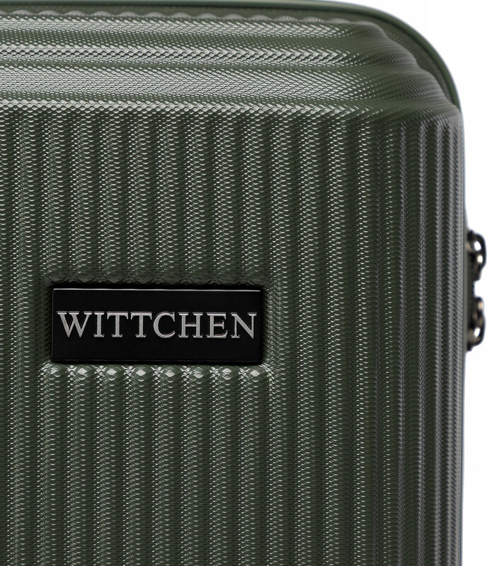 Wittchen Malý khaki kufr z ABS s jemnými pruhy