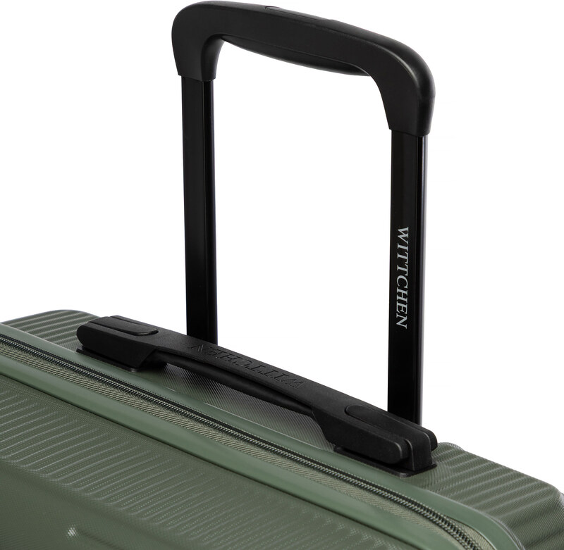 Wittchen Malý khaki kufr z ABS s jemnými pruhy