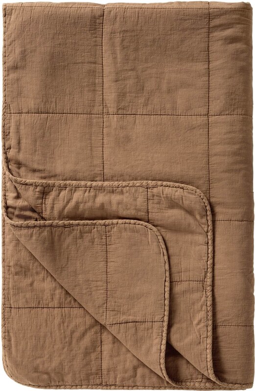 Ib Laursen Prošívaný přehoz Vintage Camel 130 × 180 cm