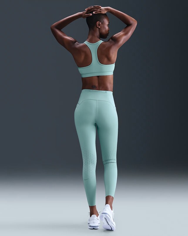 Nike Swift Womens High-Waisted 7/8 Running Leggings with Pockets CANNON/REFLECTIVE SILV 017