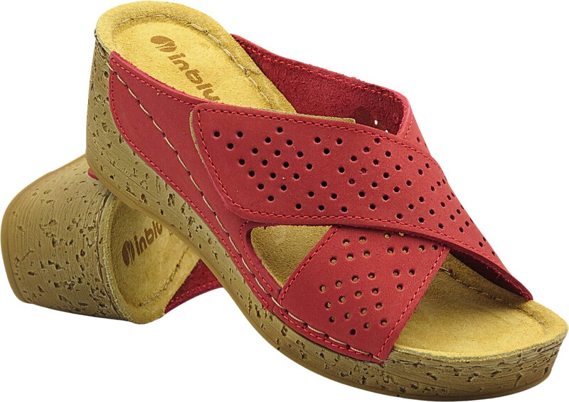 Dámské nazouvací pantofle na klínku Inblu FG-40, bílé