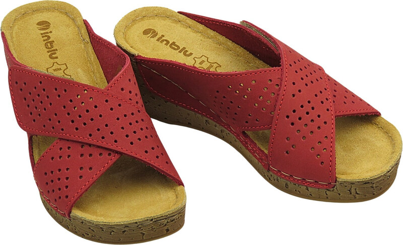 Dámské nazouvací pantofle na klínku Inblu FG-40, bílé