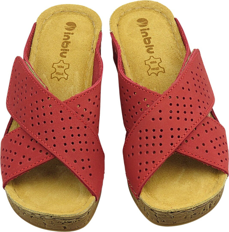 Dámské nazouvací pantofle na klínku Inblu FG-40, bílé