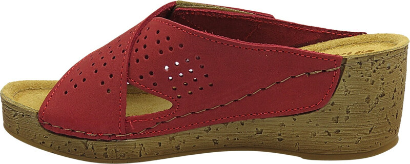 Dámské nazouvací pantofle na klínku Inblu FG-40, bílé