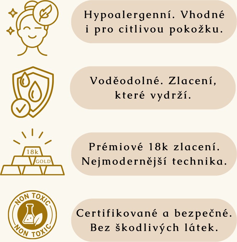 ELENYS Reverso – pozlacený náhrdelník 18K žluté zlato