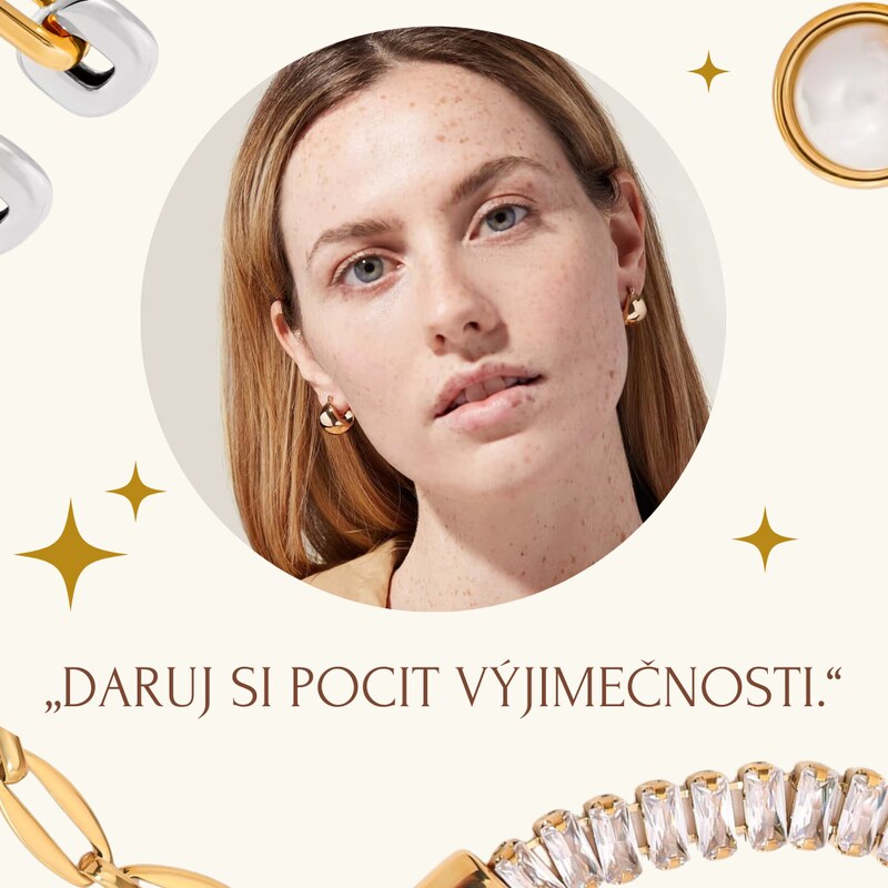 ELENYS Reverso – pozlacený náhrdelník 18K žluté zlato