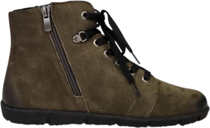 beBare dámská kotníková barefoot obuv PORTO 28003 khaki