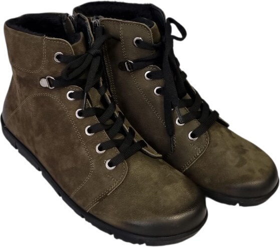 beBare dámská kotníková barefoot obuv PORTO 28003 khaki