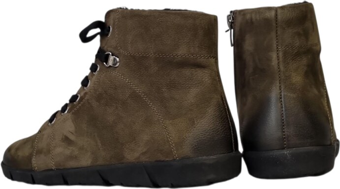 beBare dámská kotníková barefoot obuv PORTO 28003 khaki