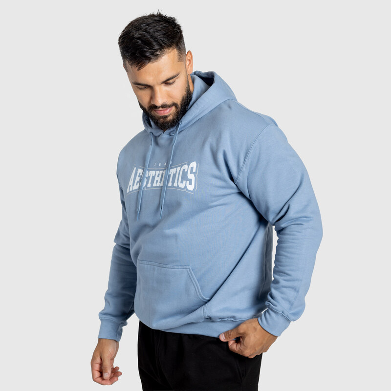 Mikina s kapucí Iron Aesthetics Frontline, modrá
