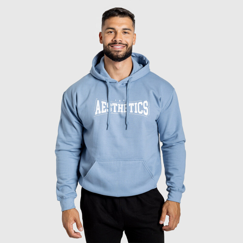 Mikina s kapucí Iron Aesthetics Frontline, modrá