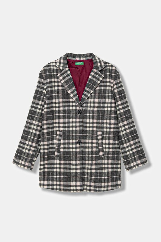 Dětský kabát s příměsí vlny United Colors of Benetton