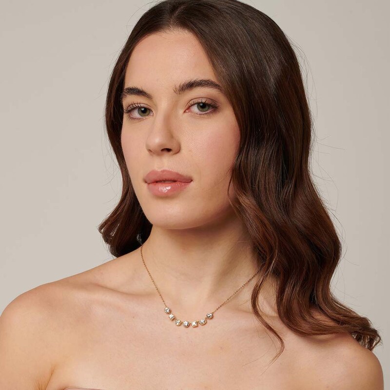 Náhrdelník Brosway SYMPHONIA Zlatá geometrie světla - Chirurgická ocel 316L PVD