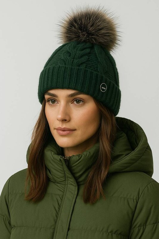 Fashionweek Dámská čepice s bambulí WOOL-ALICE