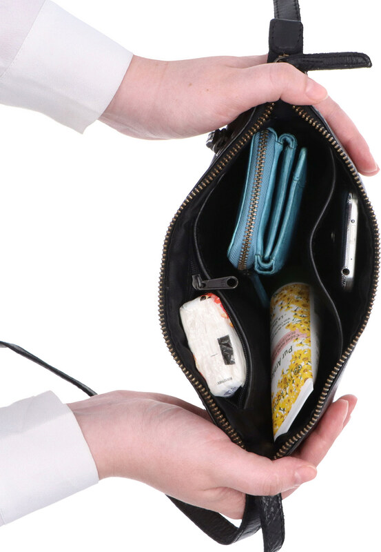 Kožená kabelka crossbody Noelia Bolger černá NB 2414 C