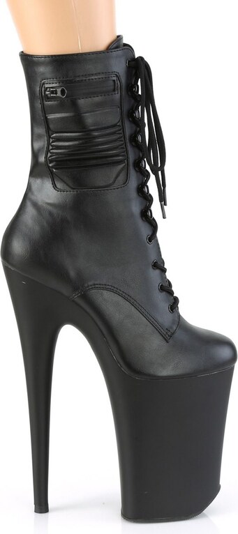 Pleaser infinity-1020pk černé kozačky na extra podpatku