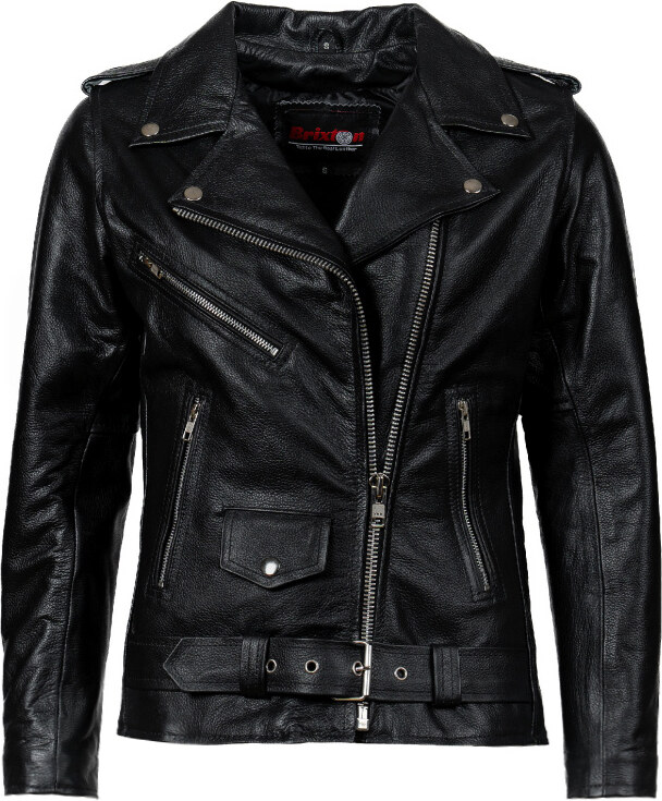 Dámská Kožená Bunda Křivák Classic Brixton Černá