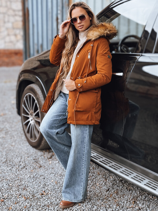 BASIC Hnědá zateplená parka STELLA