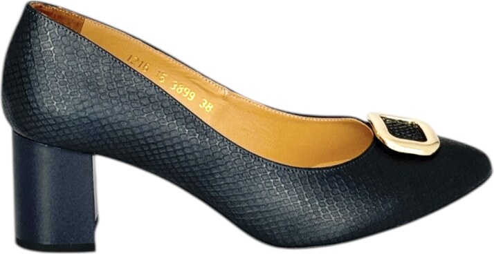 Dámské kožené lodičky Dapi modré 28737 F