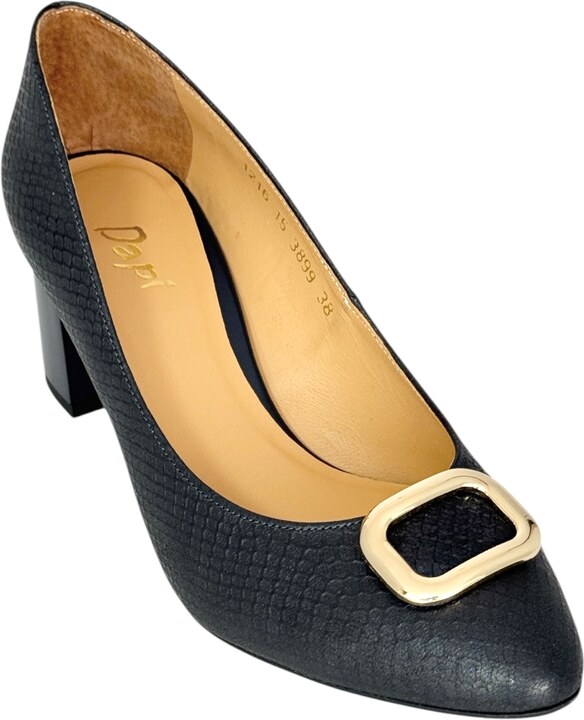 Dámské kožené lodičky Dapi modré 28737 F