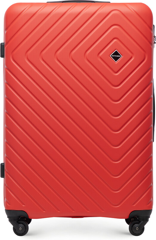 Wittchen Velký kufr a kosmetická taška z ABS s geometrickým reliéfem