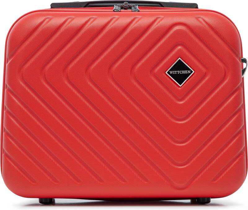 Wittchen Velký kufr a kosmetická taška z ABS s geometrickým reliéfem