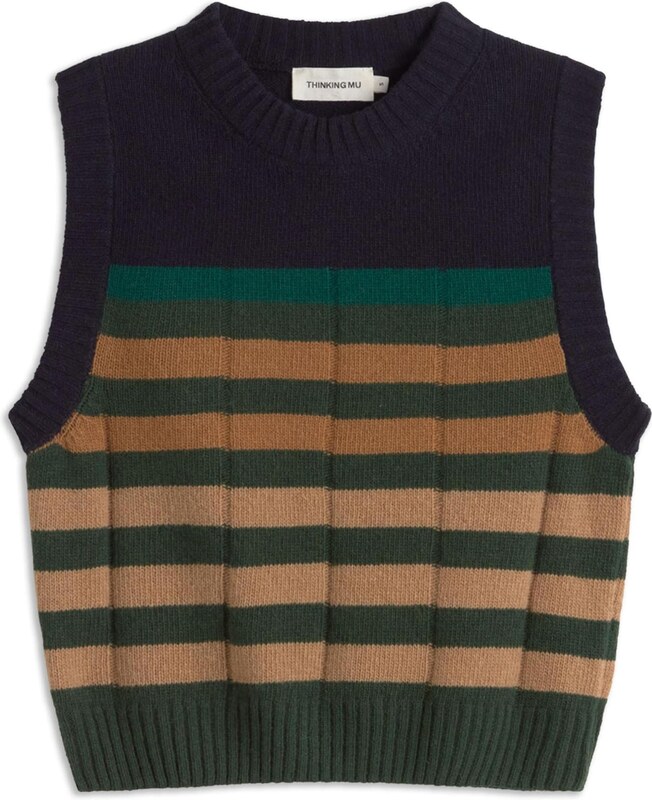 Thinking MU Svetr 'Sherry' noční modrá / sépiová / zelená