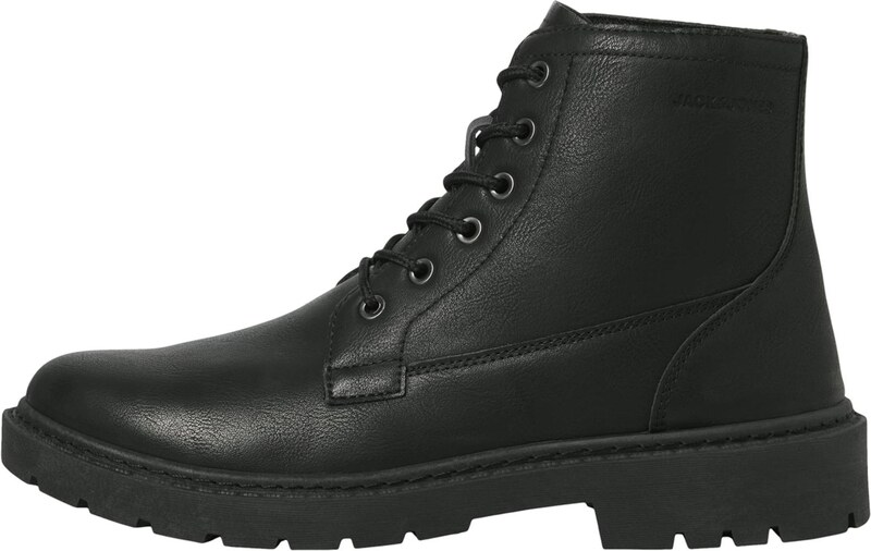 JACK & JONES Šněrovací boty antracitová