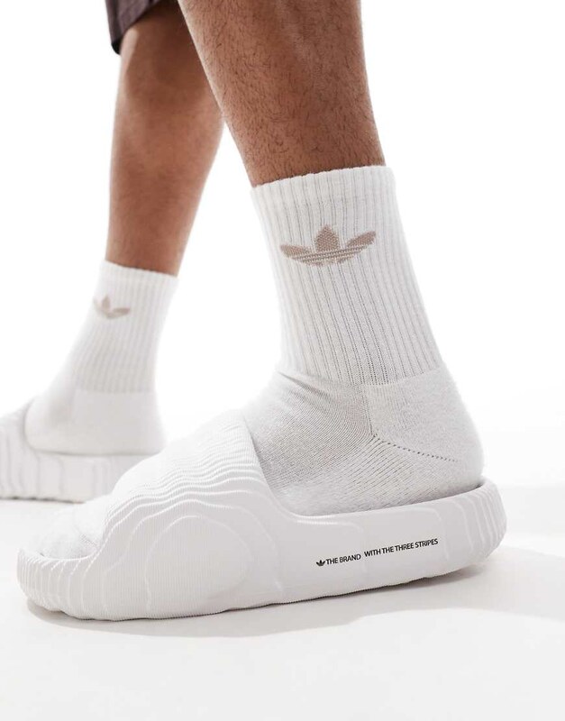 adidas Originals Adilette 22 sliders in white