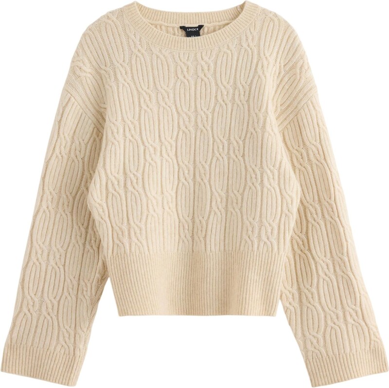 Lindex Svetr 'Hermine' přírodní bílá